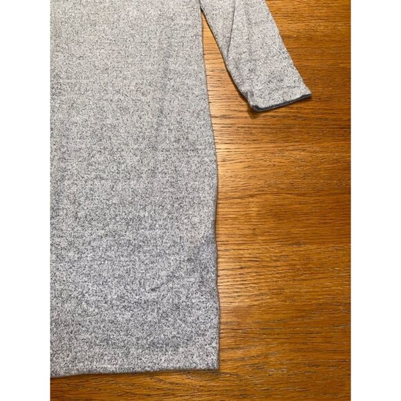 Heather Gray Long Sleeve Knit Dress With Tie Back Detail - Picture 2 of 4